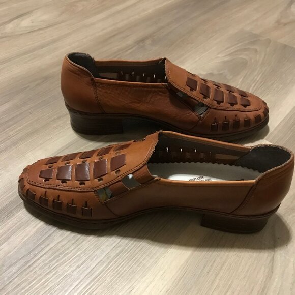 Rieker Antistress Ladies Brown/ Tan Leather Shoes Size 6.5 - Picture 5 of 6